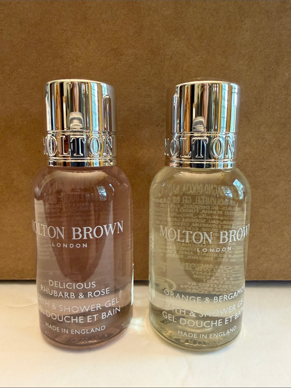 Molton Brown Rhubarb Rose or Orange and Bergamot Shower Gels